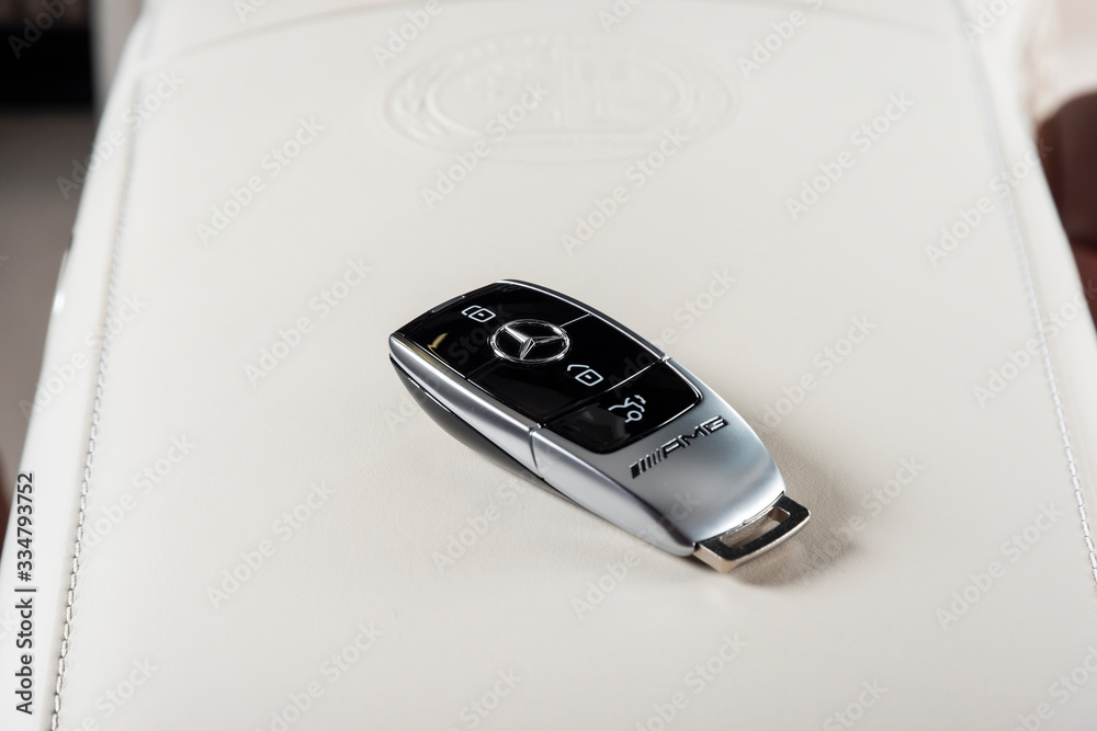 Close up of key of Mercedes Benz Amg Stock-Foto | Adobe Stock