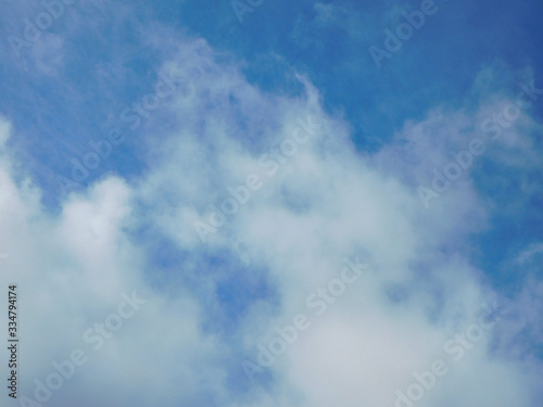 blue sky with atmosheric clouds
