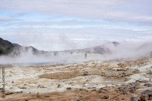 The geothermal region of Hverir in Iceland