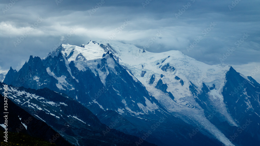 mont blanc orageux