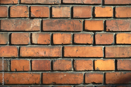 old red and yellow brick wall texture background