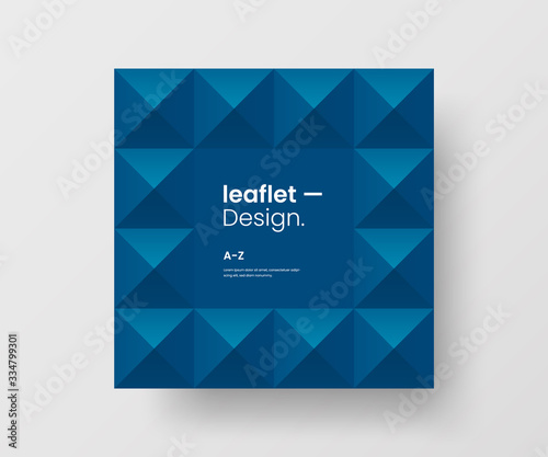 Amazing business advertisement vector mural art square banner mock up. Modern corporate abstract geometric illustration design layout background. Company identity quadrangle texture brochure template.
