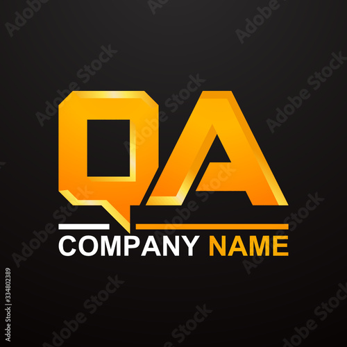 QA initial logo monogram designs modern templates sign, logo, abstract, symbol, initial, letter, icon, design, business .