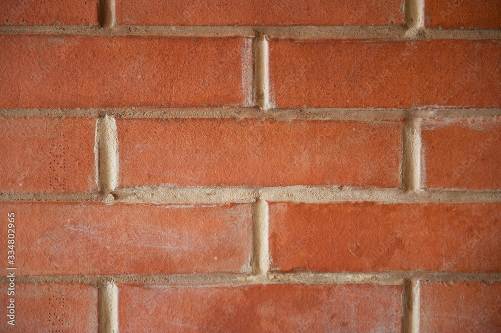Fototapeta premium brick wall, oven close up . background