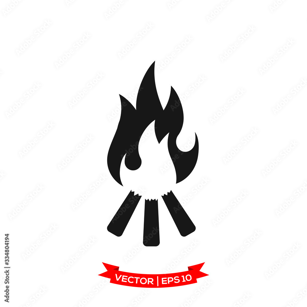 fire camp icon in trendy flat style fire camp icon in trendy flat style