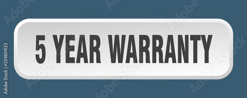 Wallpaper Mural 5 year warranty button. 5 year warranty square 3d push button Torontodigital.ca