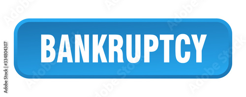 bankruptcy button. bankruptcy square 3d push button
