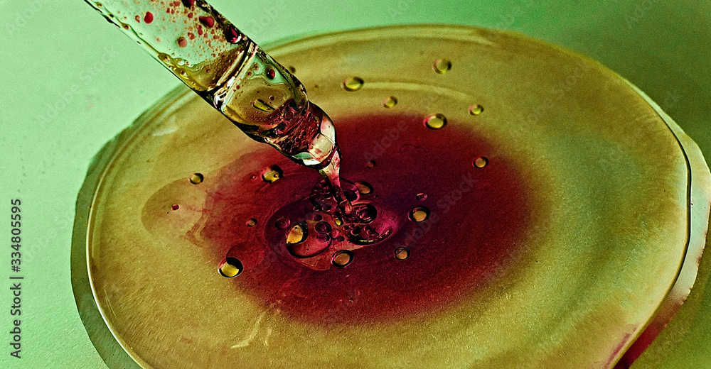 Blood Red Laboratory petri dish pipette Virus Covid Pandemic Macro