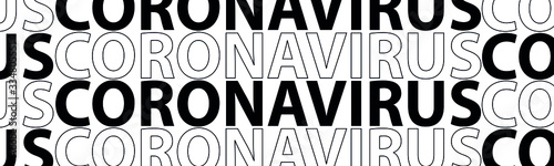 Coronavirus. Quarantine lettering. The illustration is isolated on a white background. Can be used for banners and web design.