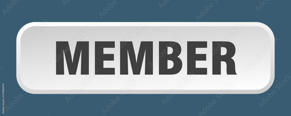 member button. member square 3d push button member button. member square 3d push button