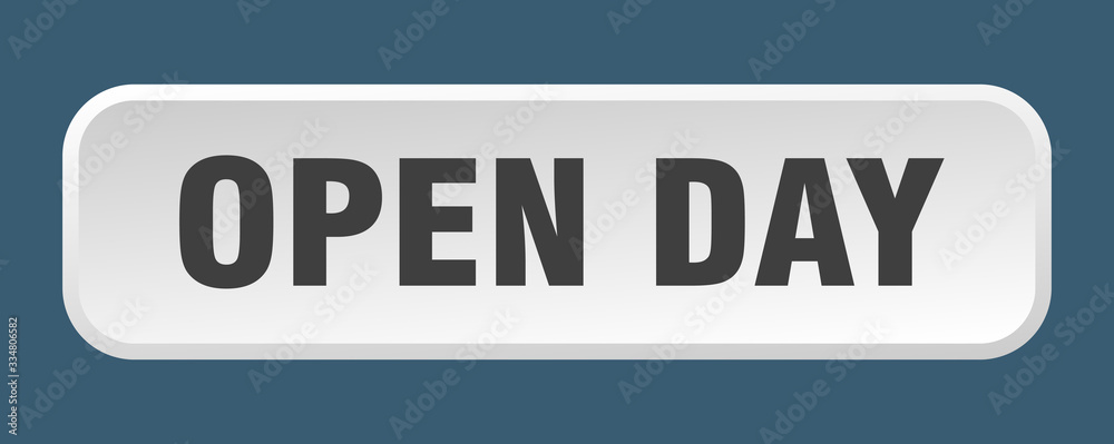open day button. open day square 3d push button open day button. open day square 3d push button
