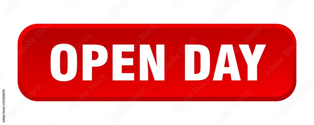 open day button. open day square 3d push button open day button. open day square 3d push button