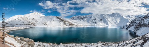 Embalse del yeso on winter with snow