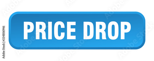 price drop button. price drop square 3d push button