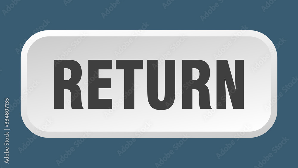 return button. return square 3d push button return button. return square 3d push button