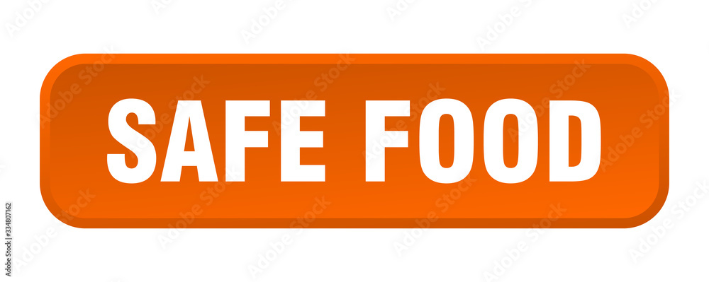 safe food button. safe food square 3d push button safe food button. safe food square 3d push button