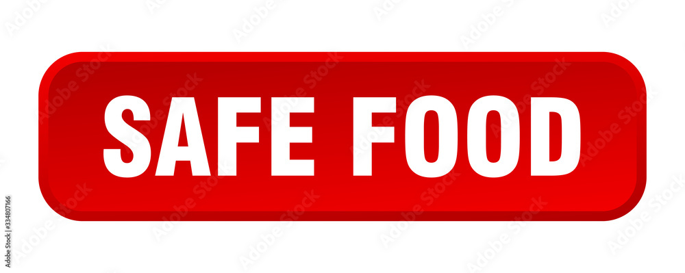 safe food button. safe food square 3d push button safe food button. safe food square 3d push button