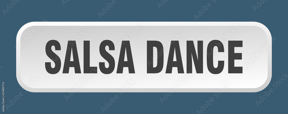 salsa dance button. salsa dance square 3d push button