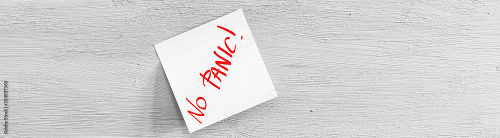 No panic post it red No panic post it red