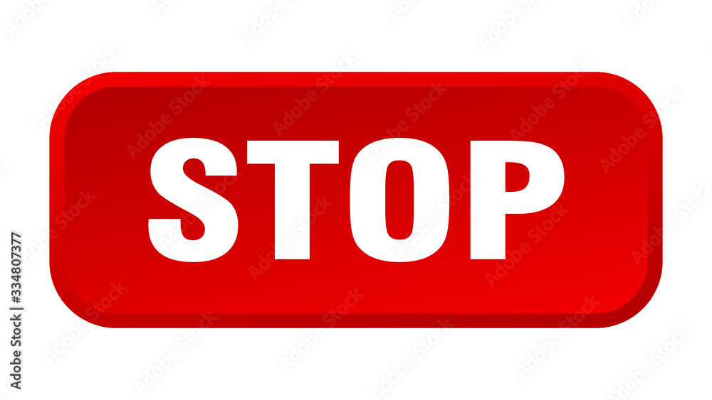 stop button. stop square 3d push button stop button. stop square 3d push button