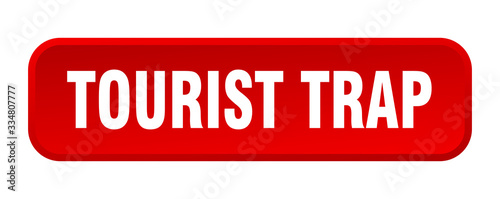 tourist trap button. tourist trap square 3d push button
