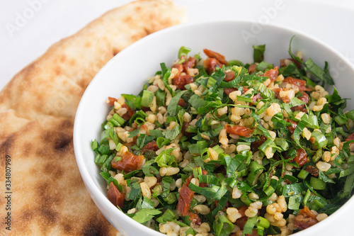 kisir salad with pita