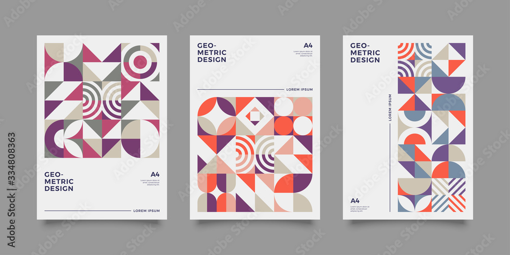 Retro bauhaus cover a4 template Retro bauhaus cover a4 template