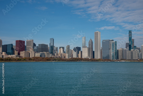 Views of downtown Chicago from Grant park © rmbarricarte