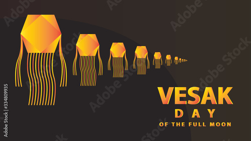 "Vesak", the Day of the Full Moon. vector illustration