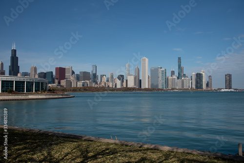 Views of downtown Chicago from Grant park © rmbarricarte