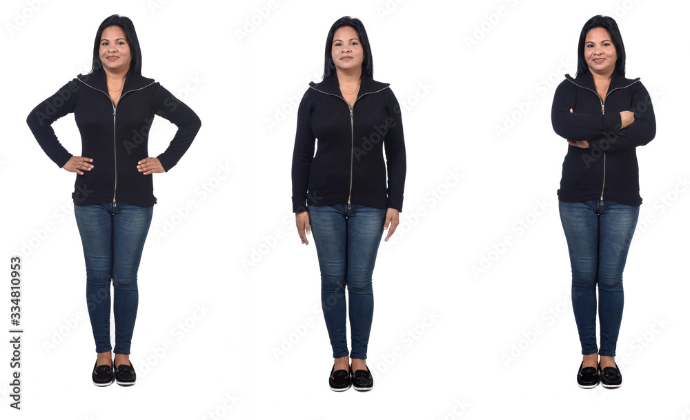 Obraz premium front photo of a woman with various poses