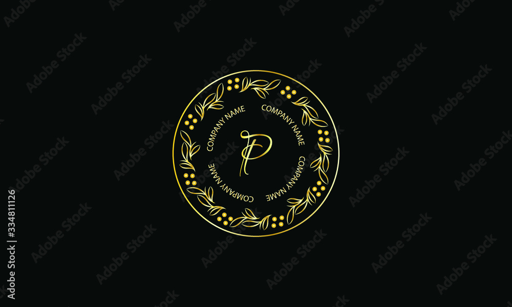 Elegant round shape monogram with letter P. Exquisite calligraphic logo design business sign, restaurant, royalty, boutique, cafe, hotel. Elegant round shape monogram with letter P. Exquisite calligraphic logo design business sign, restaurant, royalty, boutique, cafe, hotel.