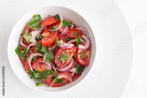 Wallpaper Mural a bowl of tomato salad with red onion Torontodigital.ca