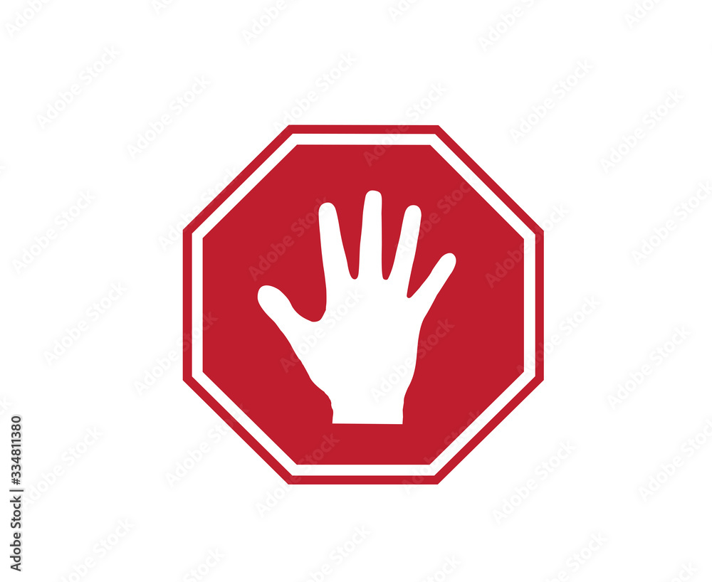 Stop Hand sign, sign symbol background, vector illustration. Stop Hand sign, sign symbol background, vector illustration.