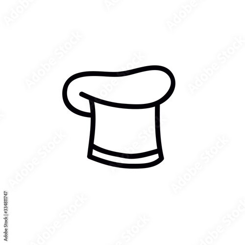 chef hat doodle icon, vector illustration