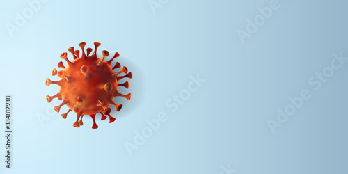 3D Illustration of coronavirus cell background template vector.