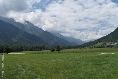 An eye catching view of a golf ground at Pahalgam Kashmir,India.