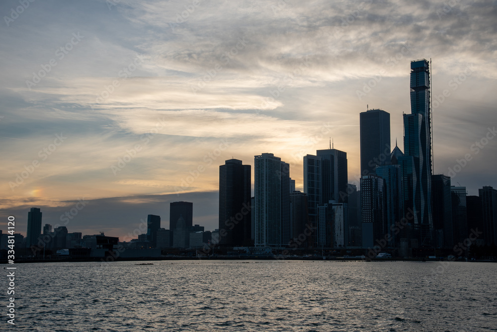 Sunset from the Navy pier