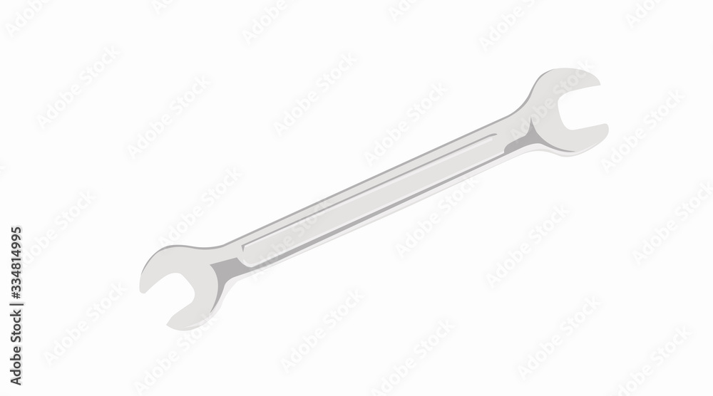 Vector Isolated Illustration of a Wrench Vector Isolated Illustration of a Wrench