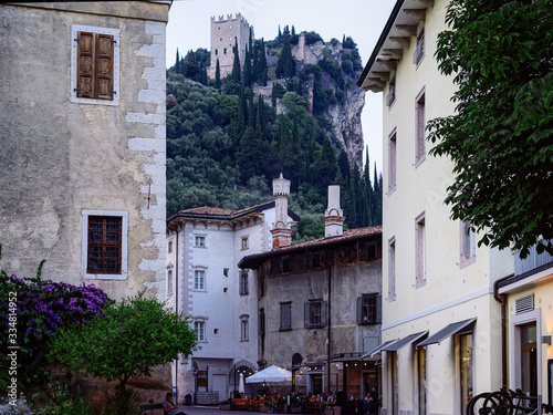 Cityscape with view on Castle in Arco town