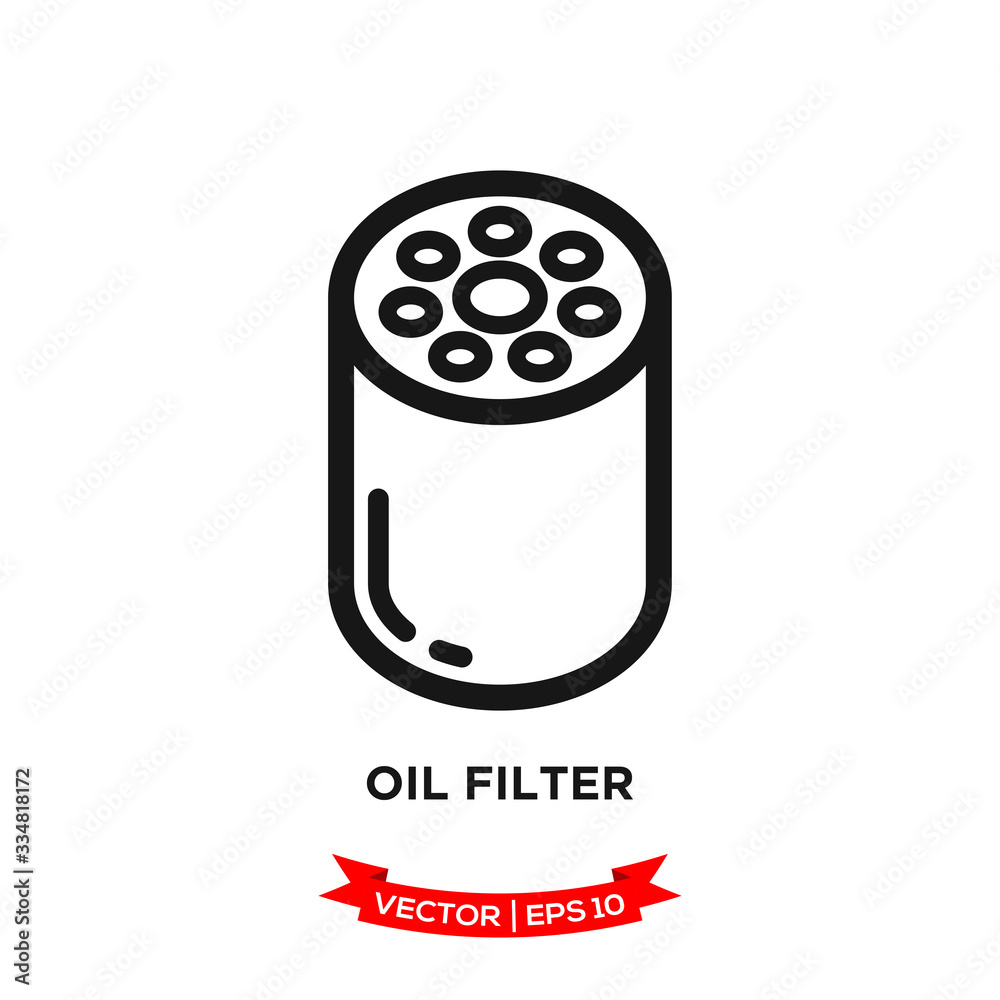 Fotografie oil filter icon in trendy flat design