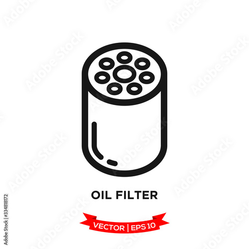 oil filter icon in trendy flat design
