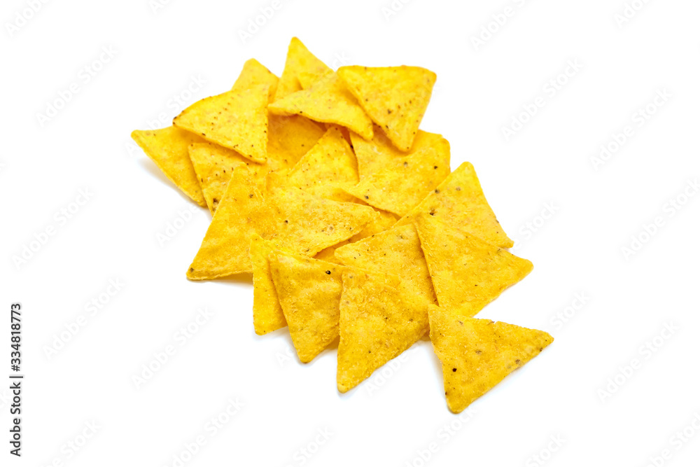 Fototapeta premium nachos, corn chips, isolated on white background