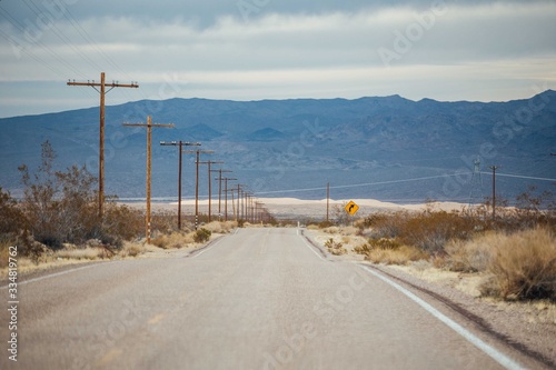 The road in Mojave national preserve