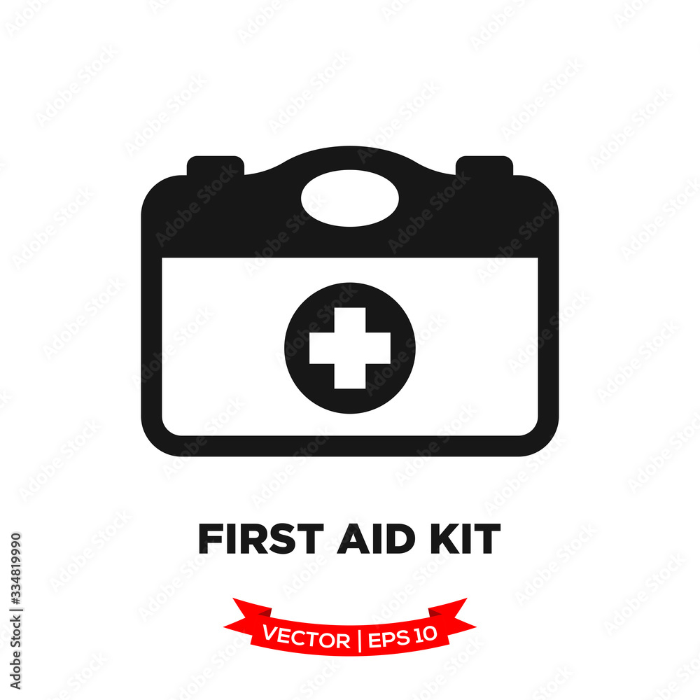 Obraz premium first aid box vector icon, medical kit icon