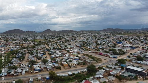 Wallpaper Mural Cars are driving on the roads in Windhoek at dawn, cloudy sky, Namibia Torontodigital.ca