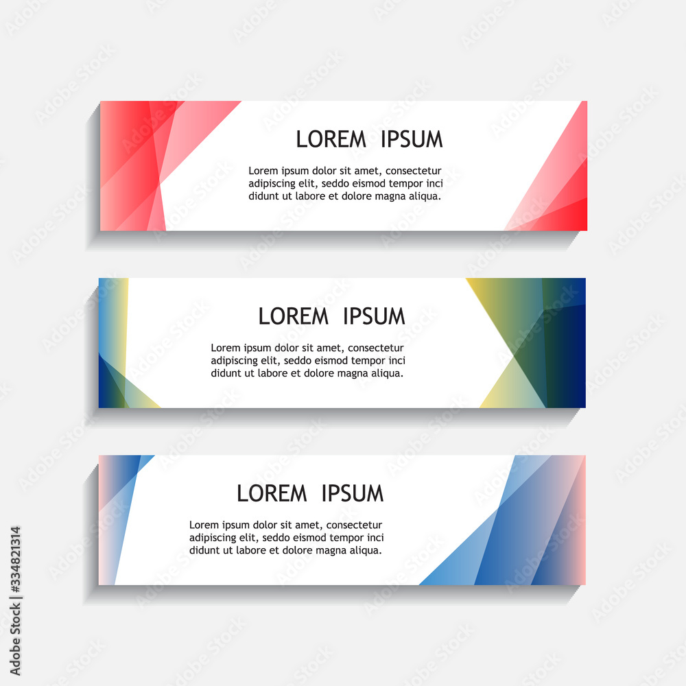 Abstract banners, infographic templates set