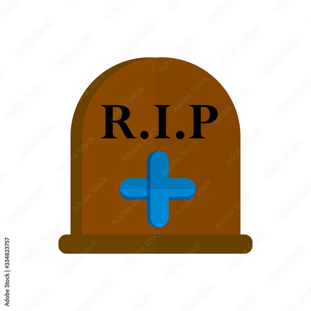 Fototapeta premium Simple grave vector icon with various colors