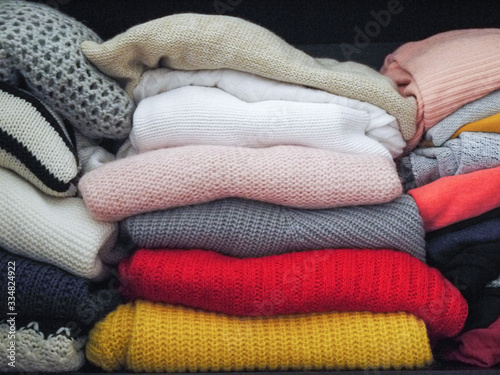Pile of colorful clothes