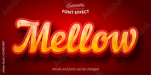 Mellow text, 3d editable font effect